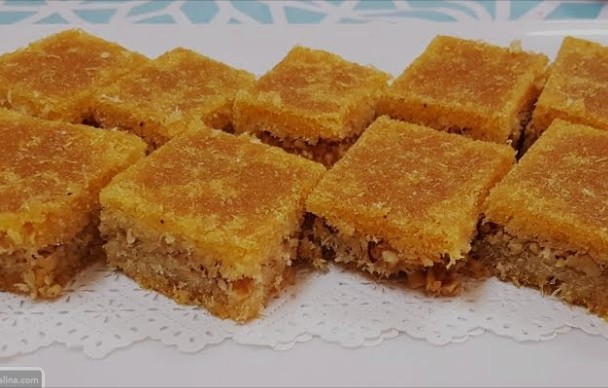 طريقة عمل الكنافة بالبسبوسة فى المنزل