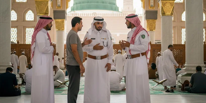 تدخل أمني سريع داخل المسجد النبوي يمنع تطور موقف فردي بين شخصين