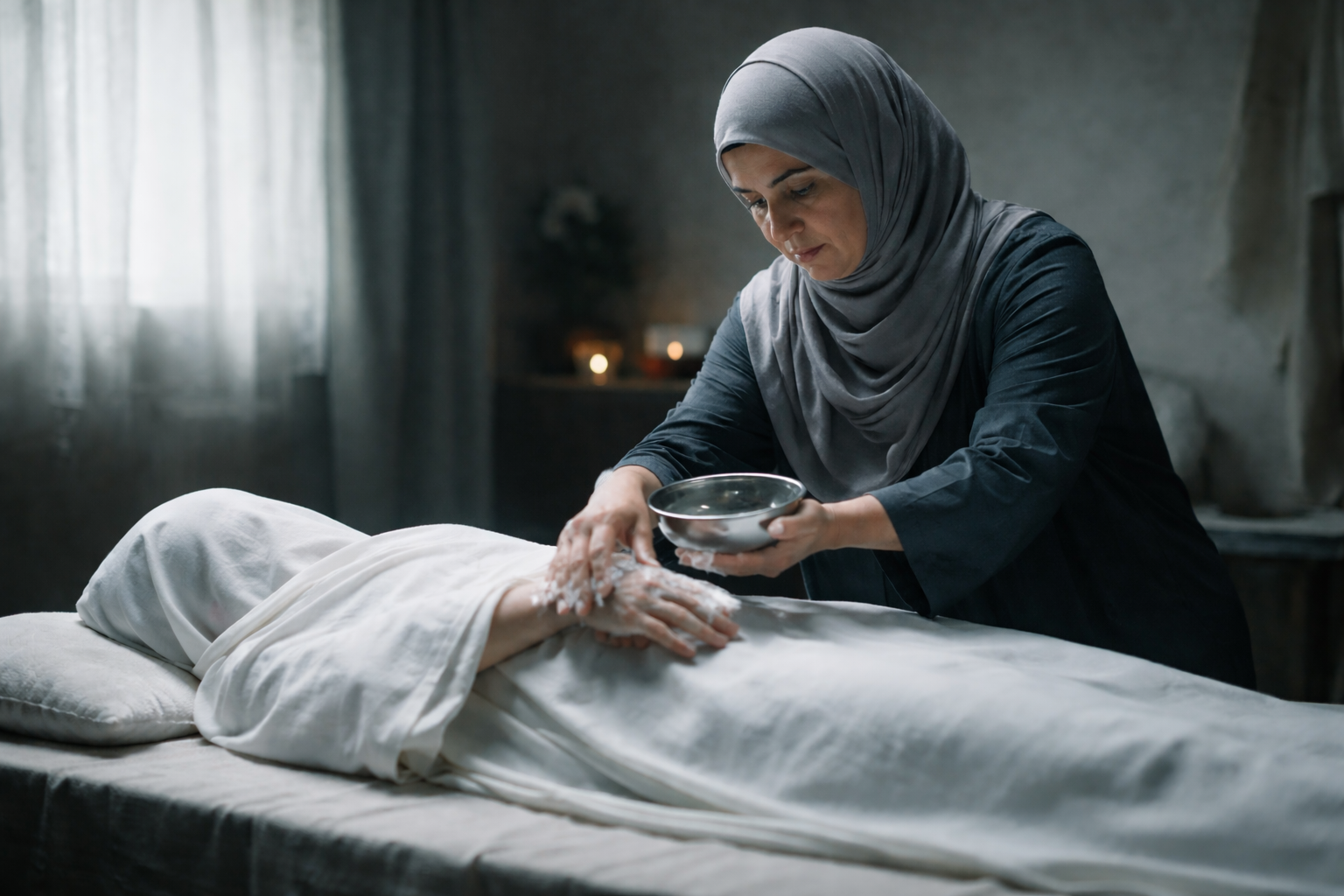 أثناء غسل المتوفية سمعت صوت طرقعة… سر السقوط الذي صدم الجميع