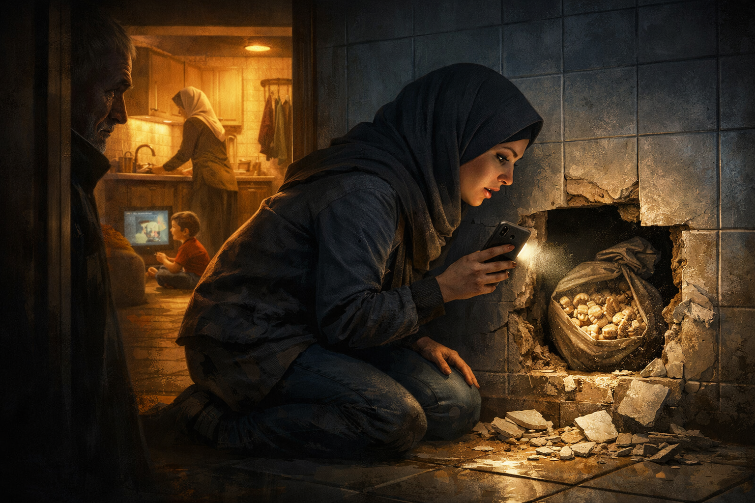 حين انكسرت البلاطة… وانكشف السر خلف الجدار